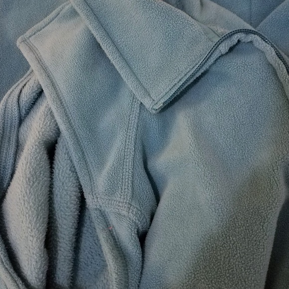 Bass full Zip Blue Polar Fleece Winter Vest Size L - Picture 6 of 8